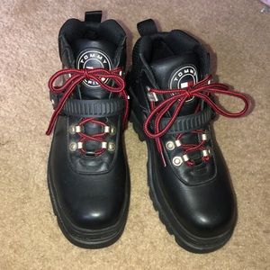 Tommy Hilfiger vintage steel toed hiking boots